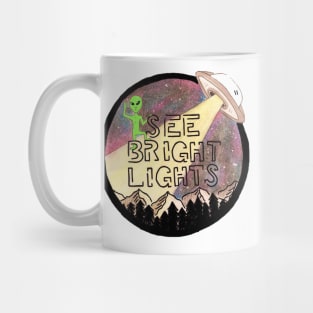 See Bright Lights Alien Logo Tee Mug